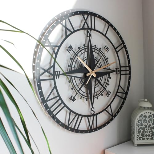 AVVIC MART Stylish Metal Analog Wall Clock for Living Room, Bedroom, Office, Kitchen, Home and Hall | Antique Fancy Big Size Modern Wall Watch for Home Decor (DA-134, 50CM) - Image 2