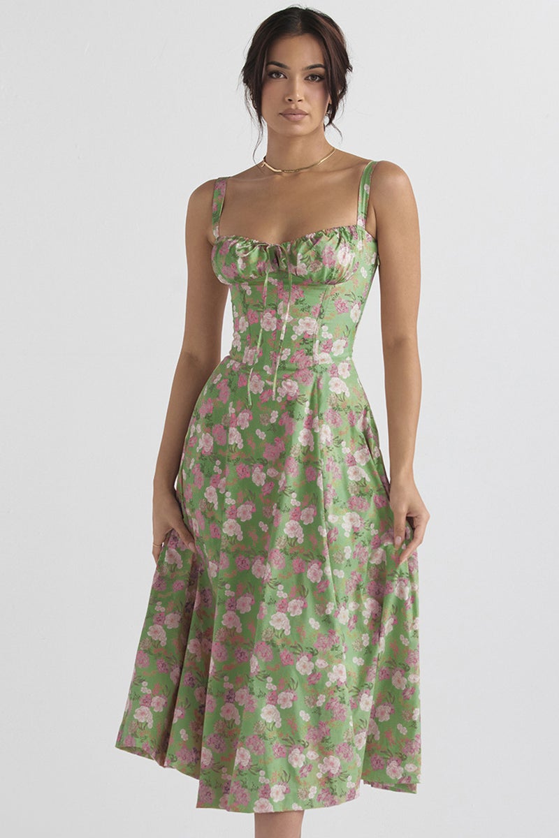 Pastoral Style French Style Fresh Style Slip Dress For Four Seasons Fashion Women'S Printed Waist Sleeveless Dress For Mori Women - Image 1