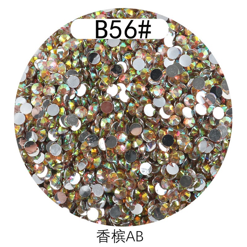 Selling Semi-Circle Resin Diamond Fantasy Jelly Ab Color Nail Diamond Mobile Phone Case Violent Bear Sticker Diamond Diy Accessories - Image 1