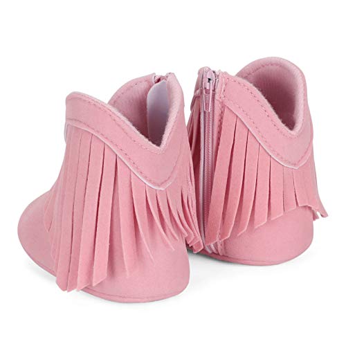 ESTAMICO Baby Girls Cowboy Tassel Boots Pink US 12-18 Months - Image 4