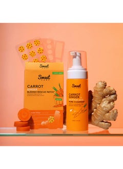 sweet chef Sweet Chef Carrot Ginger + Salicylic Acid Pore Cleanser - Foaming Face Wash and Gentle Cleanser for Blemish Prone Skin - Brightening Ginger, Pore Minimizer Carrot and Exfoliating Face Wash (5 fl oz)  - Image 3