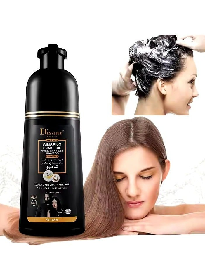 Disaar Ginseng And Snake Oil Shampoo For Natural Black Hair Dye 400 ml - Image 3