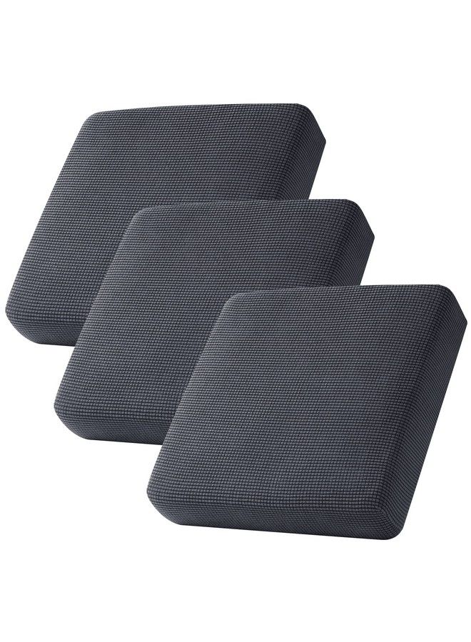 CHUN YI 3Pc Stretch Couch Cushion Covers Sofa Seat Slipcovers Suitable For Armchair Loveseat Sofa With Spandex Jacquard Fabric(3Pcgray) - Image 2