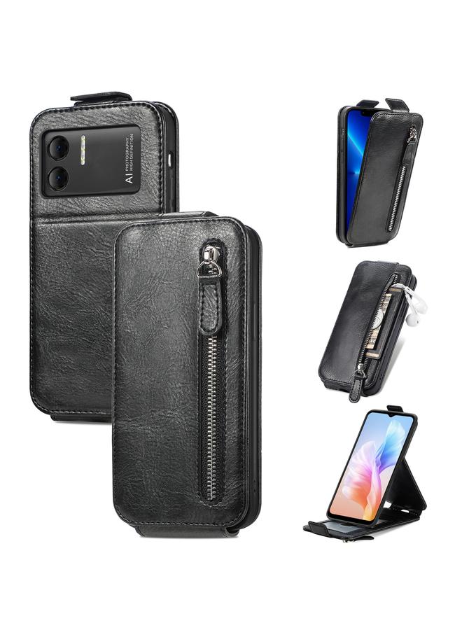 S-TOP Case For DOOGEE X98 Pro / X98 Zipper Wallet Vertical Flip Leather Phone Case - Image 1