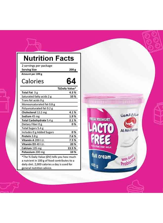 Al Ain Farms - Lactose Free Plain Yogurt 400grams - Image 1