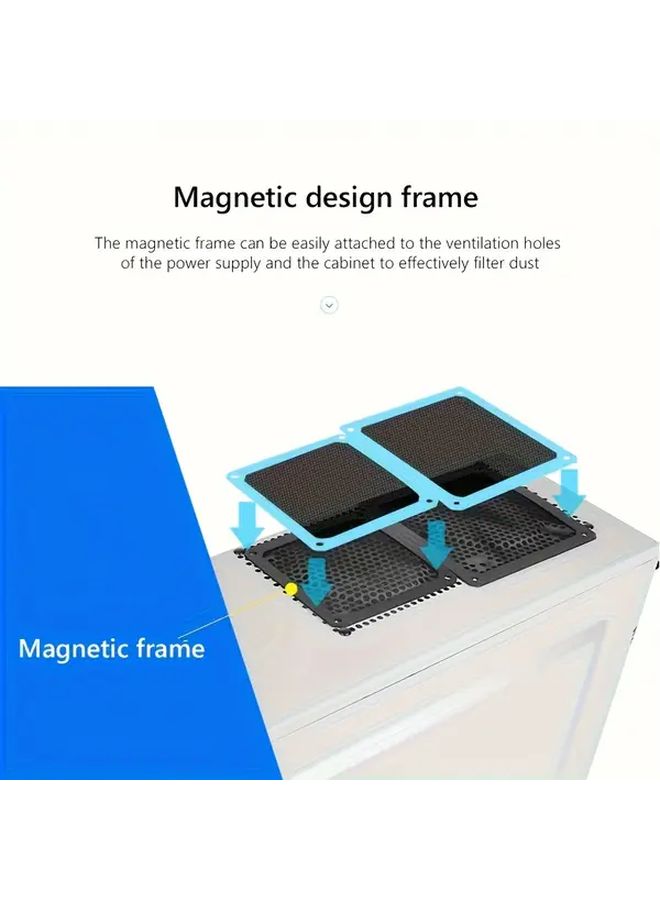 1pc PVC Magnetic Dust Cover For PC Case Fan And Speaker Protection Tool Free Installation - Image 5