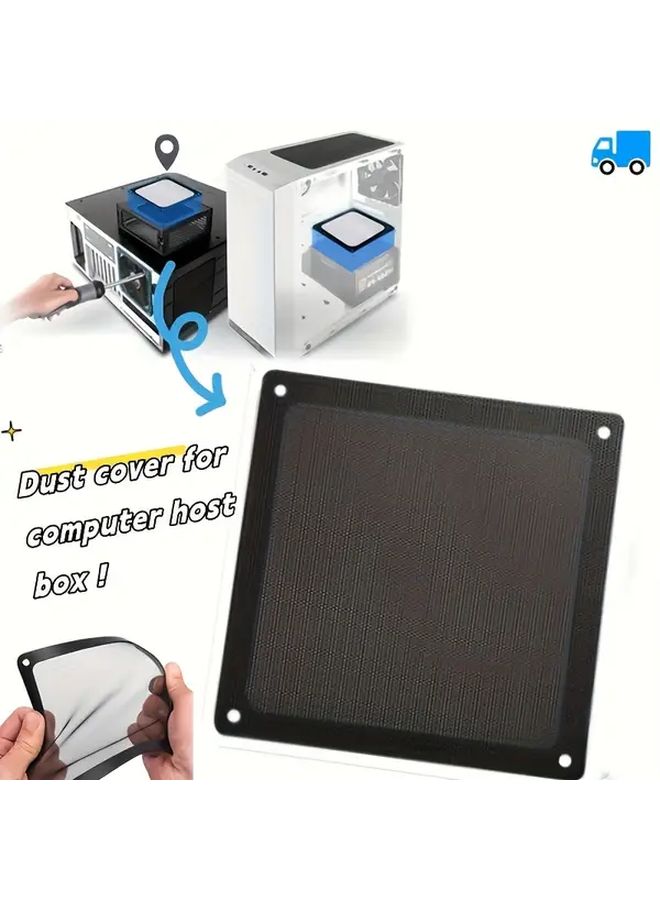 1pc PVC Magnetic Dust Cover For PC Case Fan And Speaker Protection Tool Free Installation - Image 1