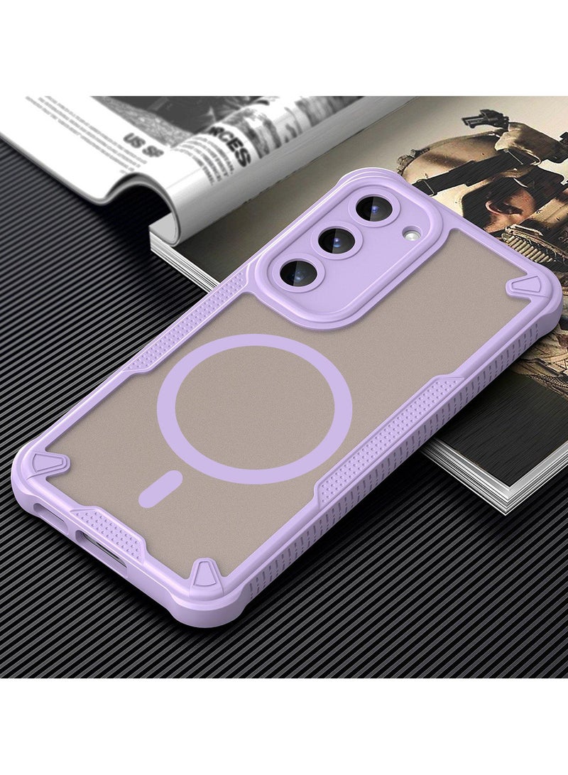 Cover For Samsung Galaxy S23 Armor Glaze MagSafe Magnetic Phone Case Raised edges around the screen and camera lens help prevent scratches - Purple - Image 4