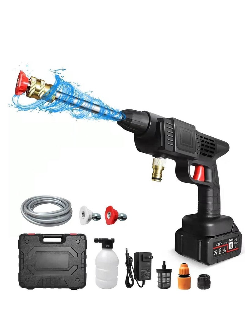 BORTONY High Pressure Water Gun Car Wash Tool with Nozzles Set for Garden Cleaning and Other Washing 48V 25000mAh  - Image 1