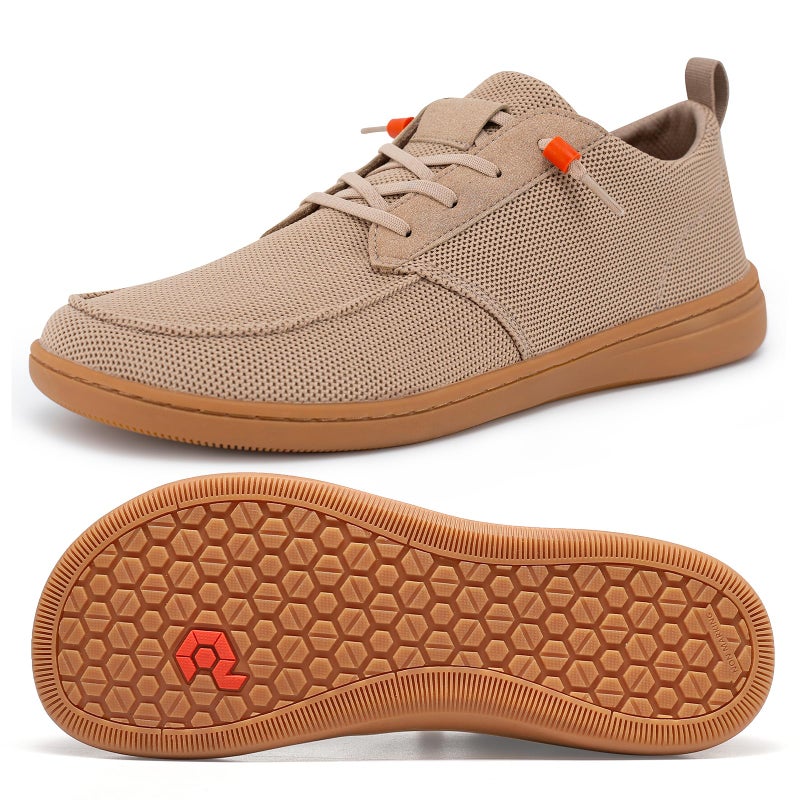 Pulltop Men's Barefoot Wide Toe Box Shoes - Minimalist Barefoot Dress Shoes Sneakers Zero Drop Men's Dress Slip-ons Walking Shoes NUT Size 9 Wide - Image 1