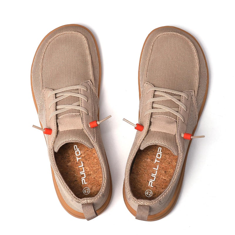 Pulltop Men's Barefoot Wide Toe Box Shoes - Minimalist Barefoot Dress Shoes Sneakers Zero Drop Men's Dress Slip-ons Walking Shoes NUT Size 9 Wide - Image 2