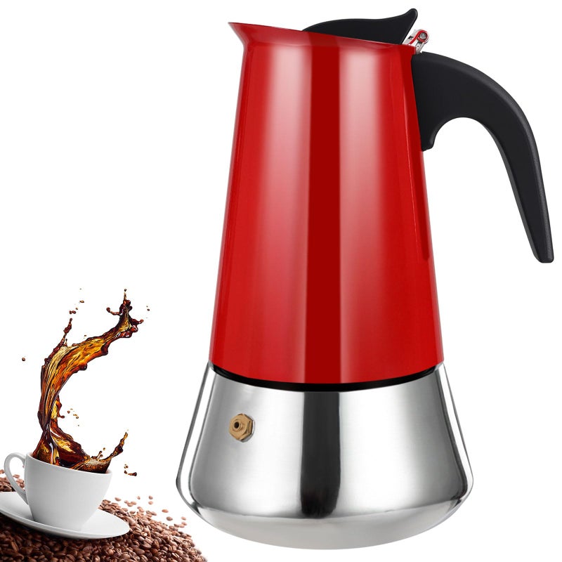 DITOSH 2 Cup Stovetop Espresso Maker Stainless Steel Moka Pot Stove Top Percolator Italian Coffee Makers Capable Mocha Greca Machine Cafe Classic Induction Cookers for Home and Camping 100ml 3.3oz - Image 1