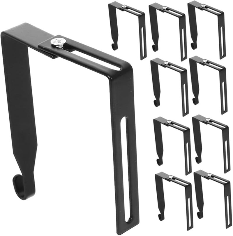 Veemoon 10 Pack Heavy Duty Adjustable Cabinet Hooks for Coats Bags Scarves Home Organization Easy Install - Image 2