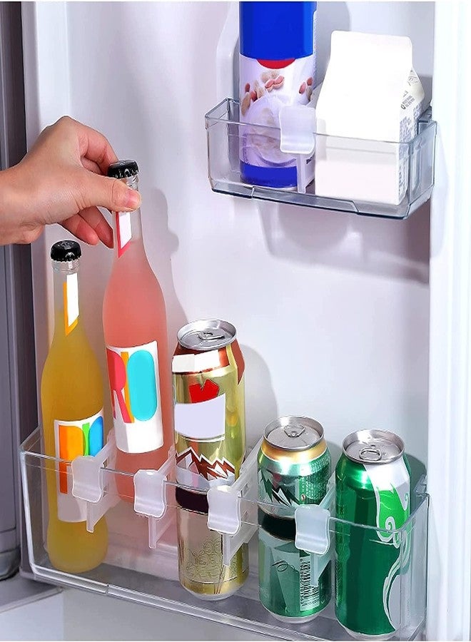 TYAGY Refrigerator Drawer Organizer, Storage Partition Clips, Fridge Shelf Dividers for Food and Bottle Storage (Pack of 12 Pcs) - Image 2