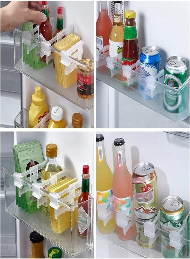 TYAGY Refrigerator Drawer Organizer, Storage Partition Clips, Fridge Shelf Dividers for Food and Bottle Storage (Pack of 12 Pcs) - Image 3