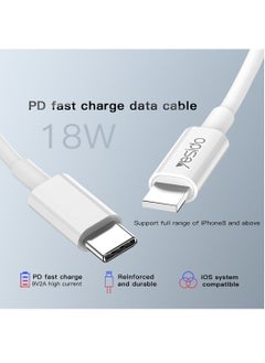 Yesido Yesido CA49 Type-C to Lightning 2A Fast Charger Data Cable - White  - Image 2