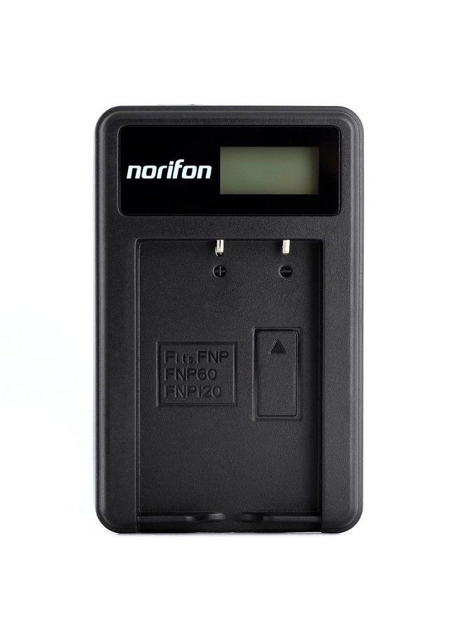 Norifon - Np120 Lcd Usb Charger For Fujifilm Finepix 603 Finepix F10 Finepix F10 Zoom Finepix F11 Finepix F11 Zoom Finepix M603 Finepix M603 Zoom Camera And More - Image 1
