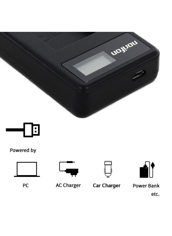 Norifon - Np120 Lcd Usb Charger For Fujifilm Finepix 603 Finepix F10 Finepix F10 Zoom Finepix F11 Finepix F11 Zoom Finepix M603 Finepix M603 Zoom Camera And More - Image 1
