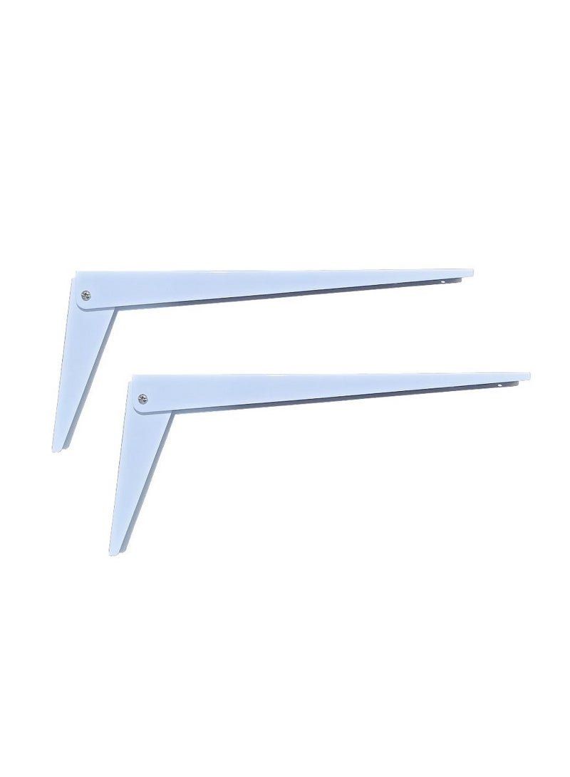 Home Gallery 2 Pieces Folding Shelf Bracket 40cm White - Image 2