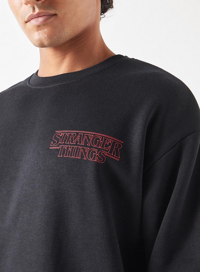 اس بي كاركترز سويت شيرت بأكمام طويلة وطبعات سترينجر ثينغز - Image 4