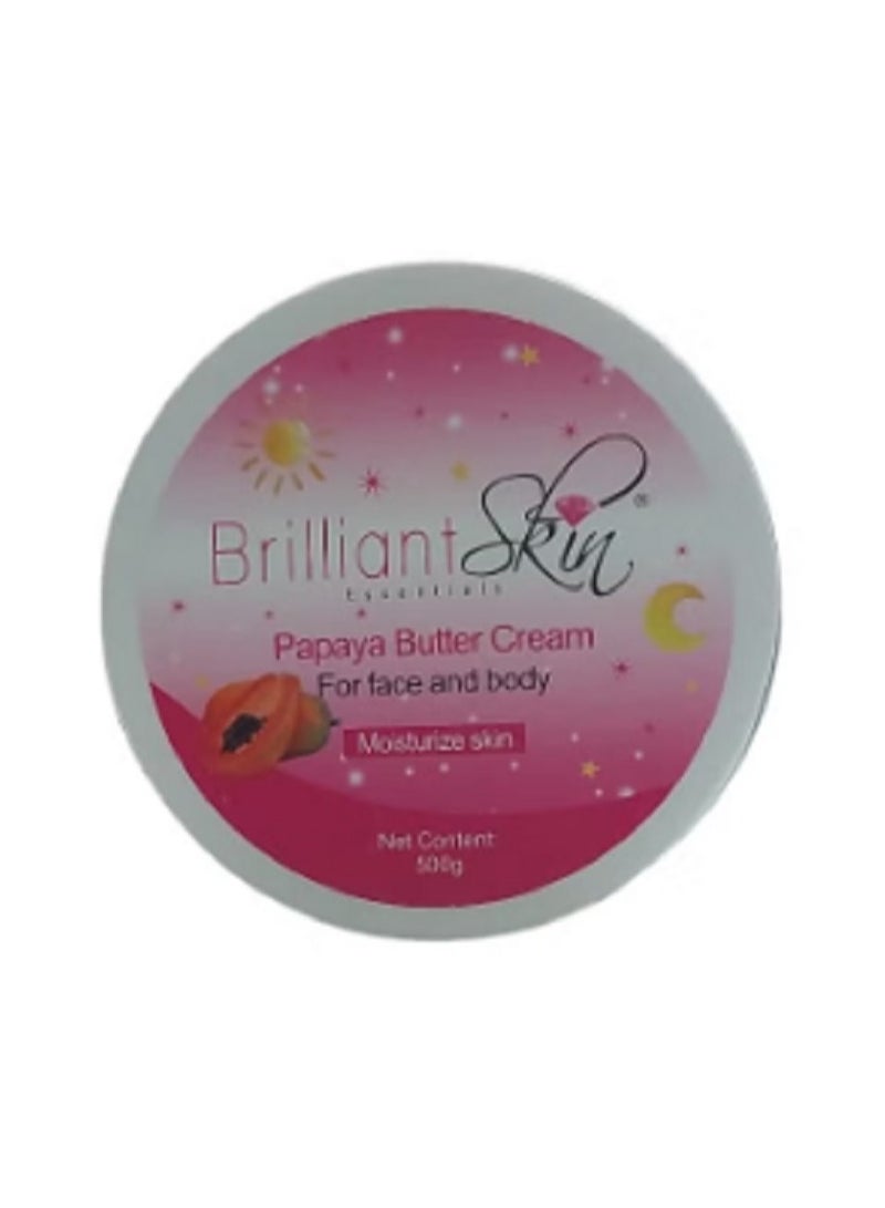 بريليانت سكين كريم زبدة البابايا للوجه والجسم 500 جرام - Image 2