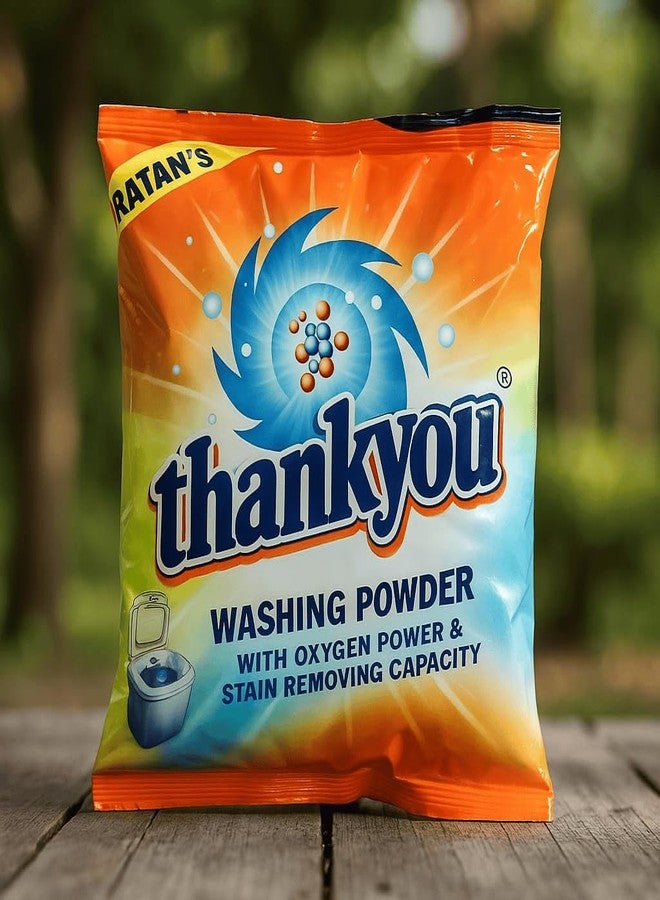 Rattan Thankyou Washing Powder for Top & Front Load - Powerful Stain Removal | Long-Lasting Freshness | Gentle on Fabric & Skin (1, 500 gms) - Image 3