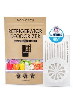 NonScents Most Effective Refrigerator Deodorizer Air Filter For Fridge Freezer Odor Eliminator 6 Months Air Freshener And Odor Remover Produce Preserver Outperforms Air Purifying Charcoal Bags Baking Soda 10X  - Image 1