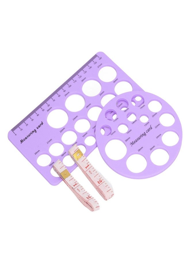 Naroote Flange Size Measuring Tool, Easy to Read, Bendable, NonStinging, Round and Rectangular Nipple Ruler for Better Breastfeeding (Purple) - Image 1