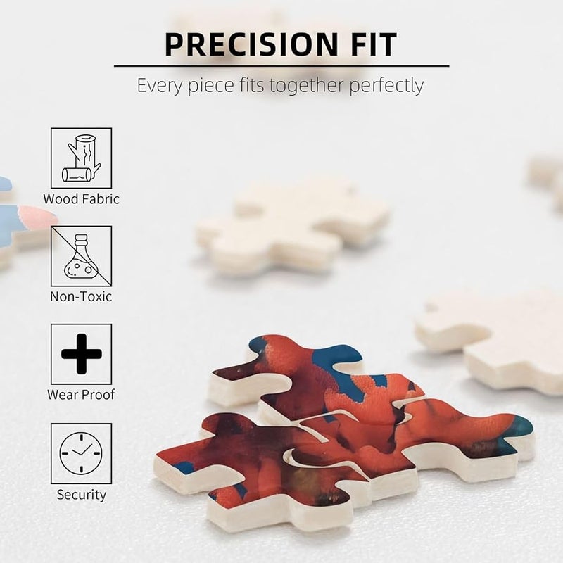 لغز الغواصة قرش المرجان 1000 قطعة للكبار ديكور المنزل 29.5 × 19.7 بوصة - Image 5