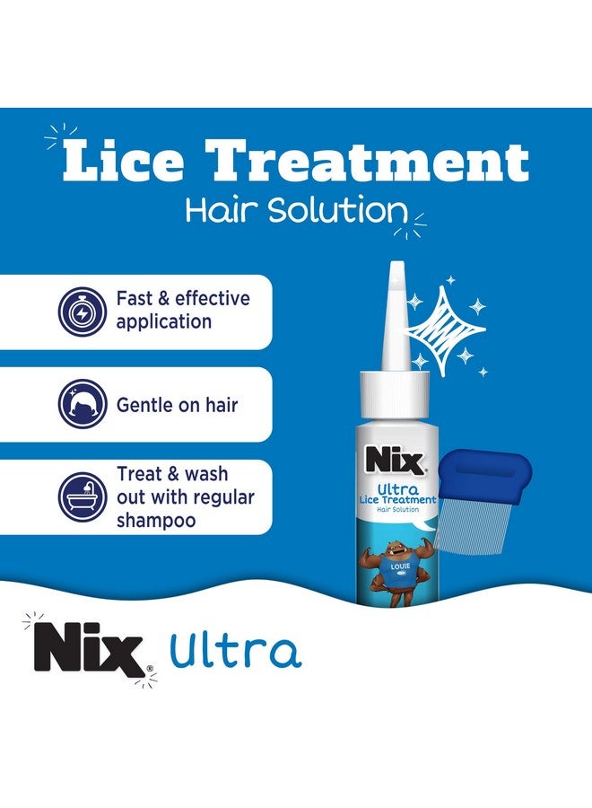 NIX Nix Ultra Lice Removal Kit, Lice Treatment Hair Solution, 3.4 fl oz & Lice Removal Comb  - Image 4