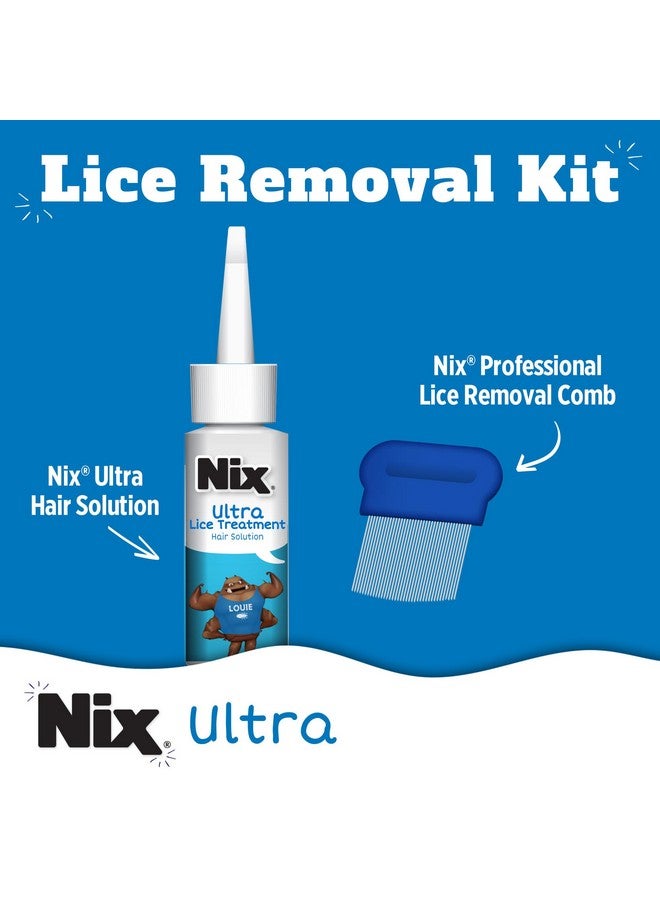 NIX Nix Ultra Lice Removal Kit, Lice Treatment Hair Solution, 3.4 fl oz & Lice Removal Comb  - Image 3