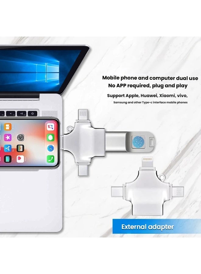 general 32GB fingerprint encrypted u disk, large-capacity mobile phone and computer dual-use, suitable for Huawei mobile phone type-c fingerprint u disk - Image 3