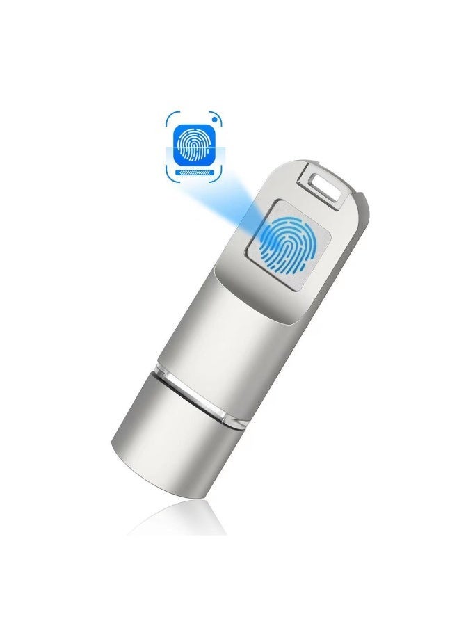 general 32GB fingerprint encrypted u disk, large-capacity mobile phone and computer dual-use, suitable for Huawei mobile phone type-c fingerprint u disk - Image 1