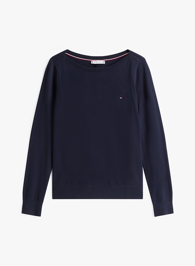 TOMMY HILFIGER Boat Neck Jersey Sweatshirt - Image 4