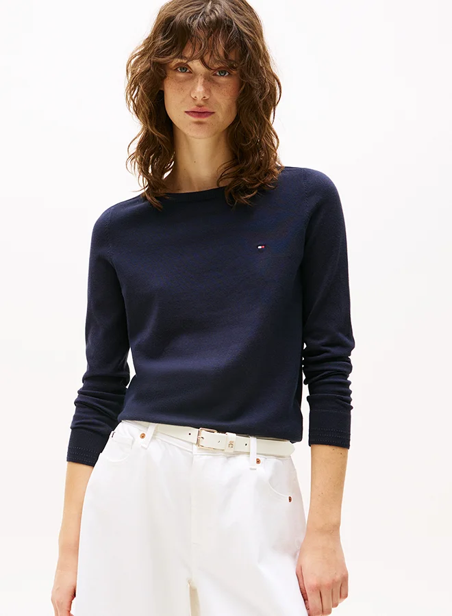 TOMMY HILFIGER Boat Neck Jersey Sweatshirt