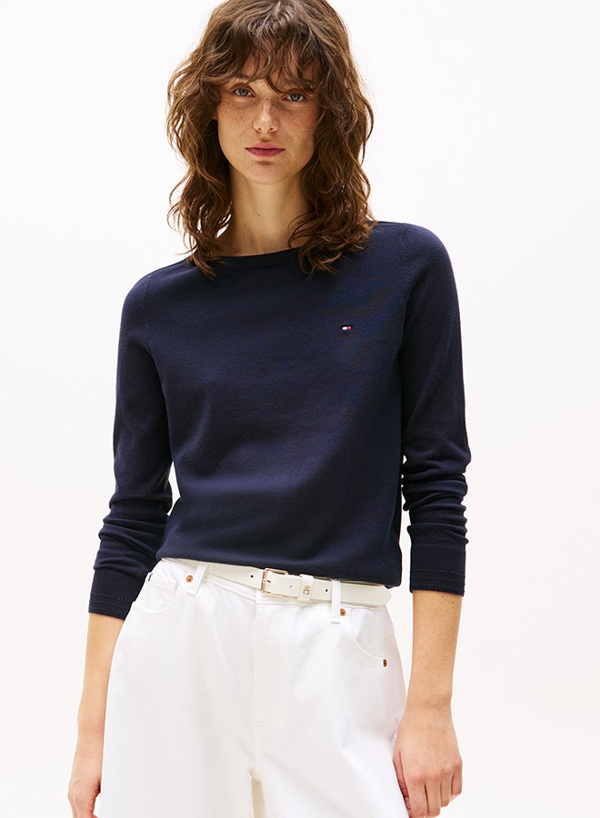 TOMMY HILFIGER Boat Neck Jersey Sweatshirt - Image 1