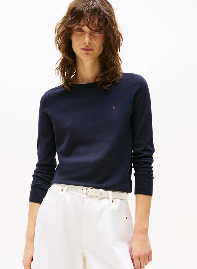 Boat Neck Jersey Sweatshirt