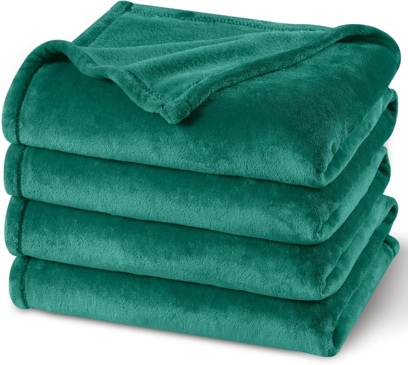 PHF Ultra Soft Fleece Blanket King Size, No Shed No Pilling Luxury Plush Cozy 300GSM Lightweight Blanket for Bed, Couch, Chair, Sofa Suitable for All Season, 274cm x 229cm, Teal Green - Image 1