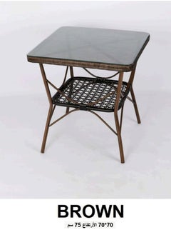 Living Square garden table multi use glass disc 70*70*75cm  - Image 2