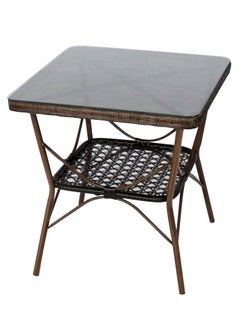 Living Square garden table multi use glass disc 70*70*75cm  - Image 3