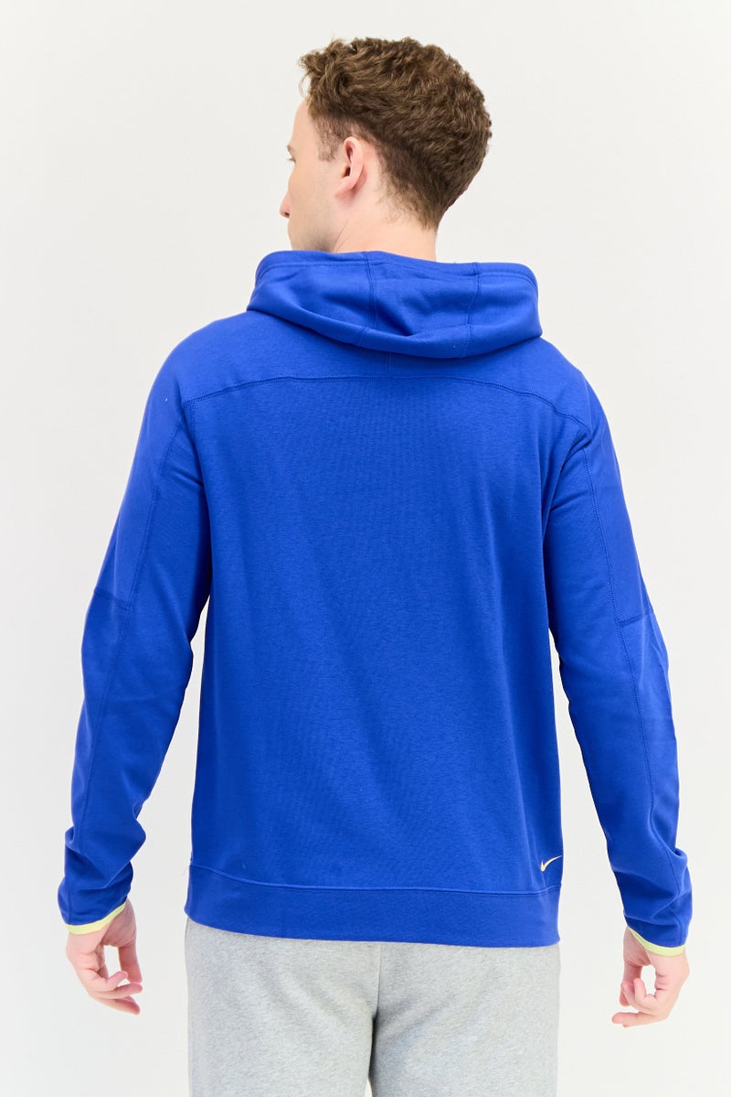 Nike هودي جري طويل الأكمام للرجال بتقنية دري-فيت، أزرق - Image 2