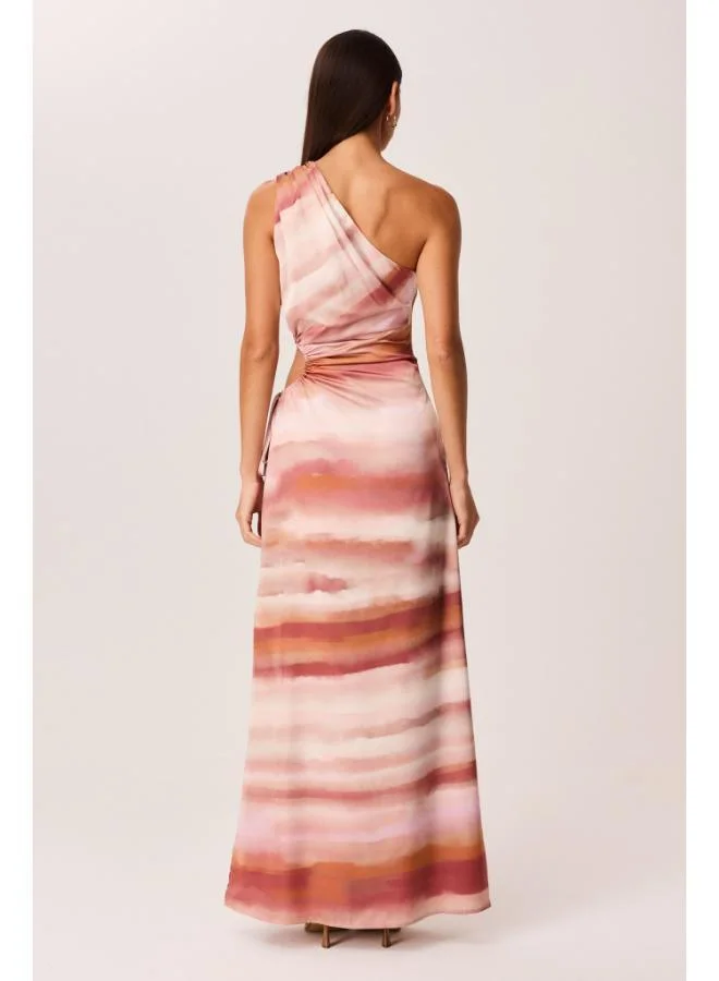 SNDYS Horizon One Shoulder Maxi Dress