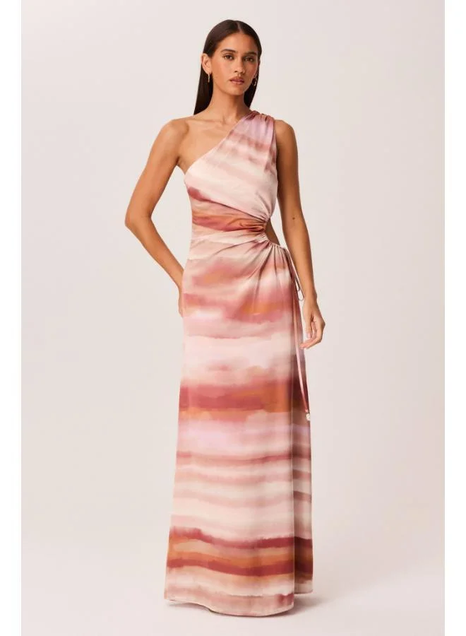 SNDYS Horizon One Shoulder Maxi Dress