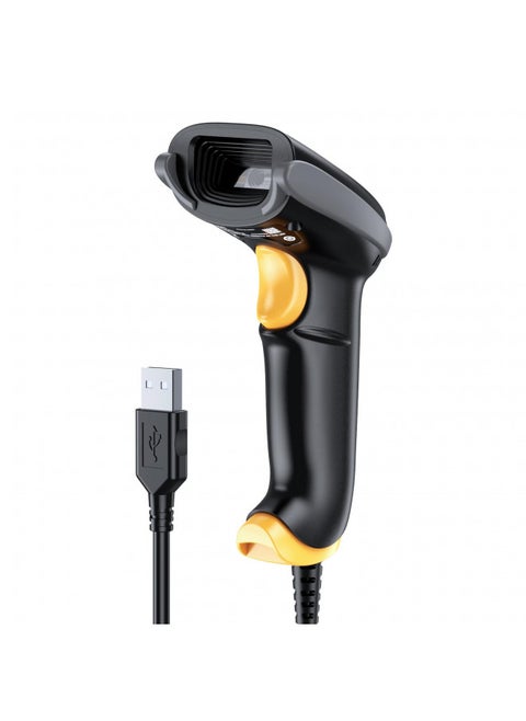 TEEMI 2D Barcode Scanner USB Wired Virtual COM Handheld Automatic QR Data Matrix PDF417 bar Codes Imager Global Shutter Computer Screen Scan for Windows Mac and Linux PC POS, No Stand