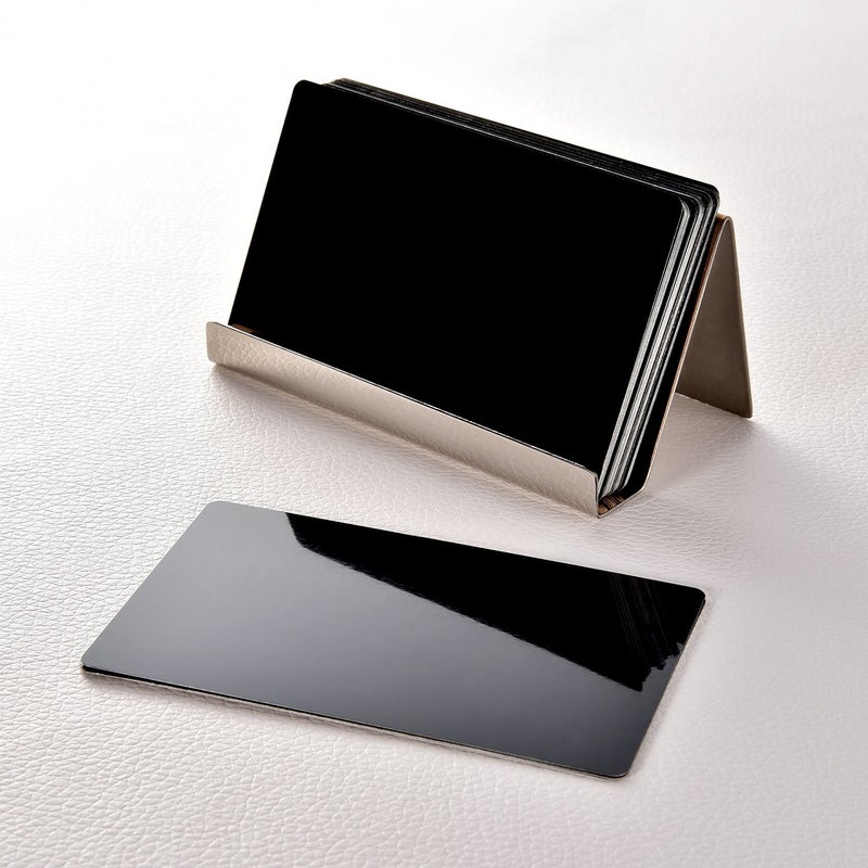Maxdot Rose Gold Business Card Holders Stainless Steel Name Cards Display Stand Desktop Rack Organizer for Office Home Desk Accessories - Image 5