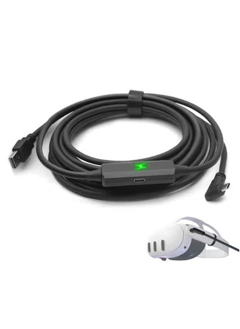 Link Cable Compatible with Meta Quest 3, Extend Playtime, 16FT USB A to USB C Charging Cable Compatible with Oculus Quest 2/ Pico VR Headset and PC Connection