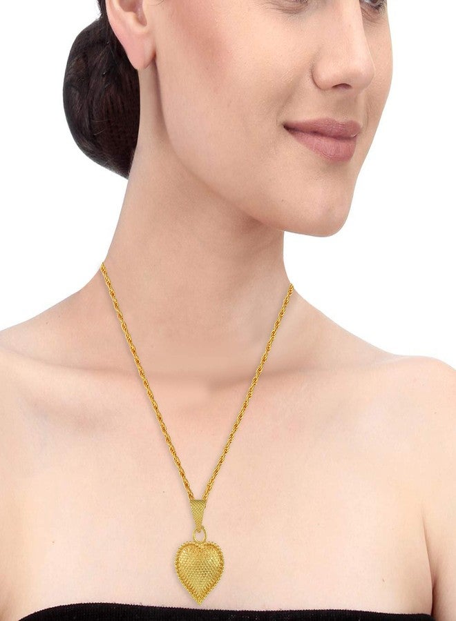 DULCI® Gold Plated Brass Love Heart Shape DIY Love Necklace Pendant Locket Valentine Gift Jewelry for Women Girls - Image 3