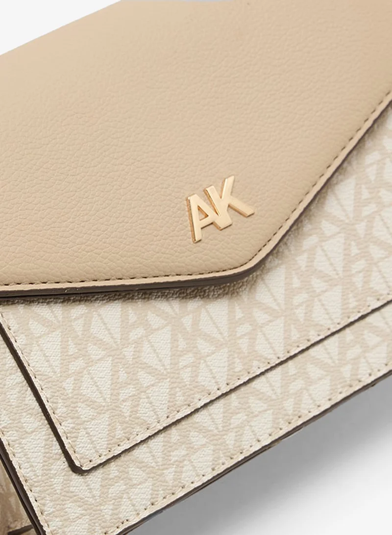 ANNE KLEIN  Anne Klein Monogram Patterned Flap Crossbody Bag for Women | Best Price UAE