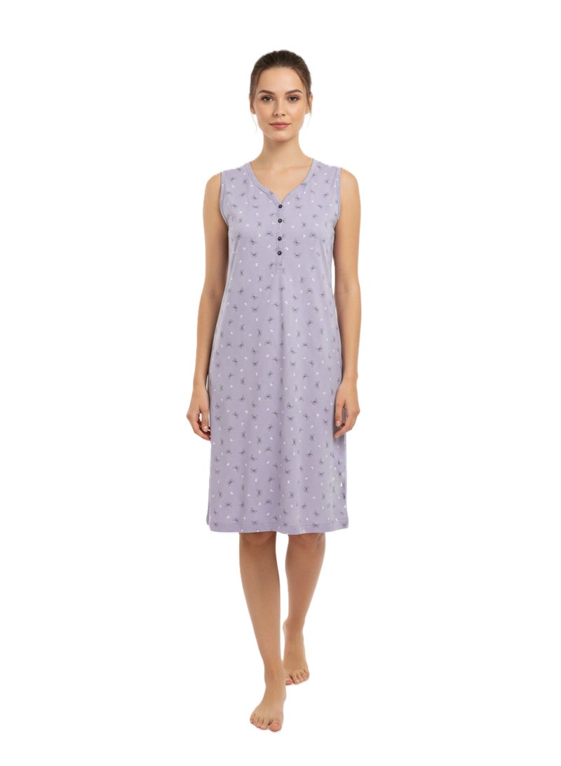 Women’s Long Summer Nightgown – Cotton Soft