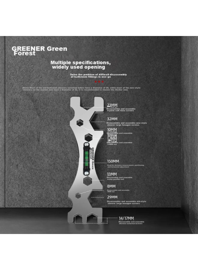 Greener Universal Shower Wrench, Multi-functional Wrench, Bathroom Wrench Tool Set, Small Wrench, Versatile Wrench, Extra Thick - Image 5